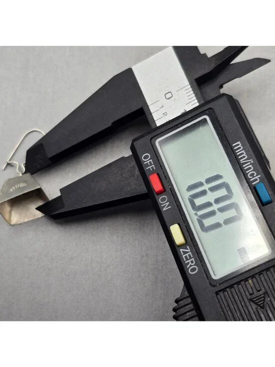 Vintage Southwestern Mother In Law Bell Dangle Earrings 1" Stamped Design - Picture 7 of 9